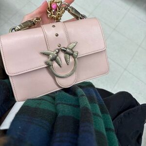 Pinko Blush Mini Bag with Bird Detail